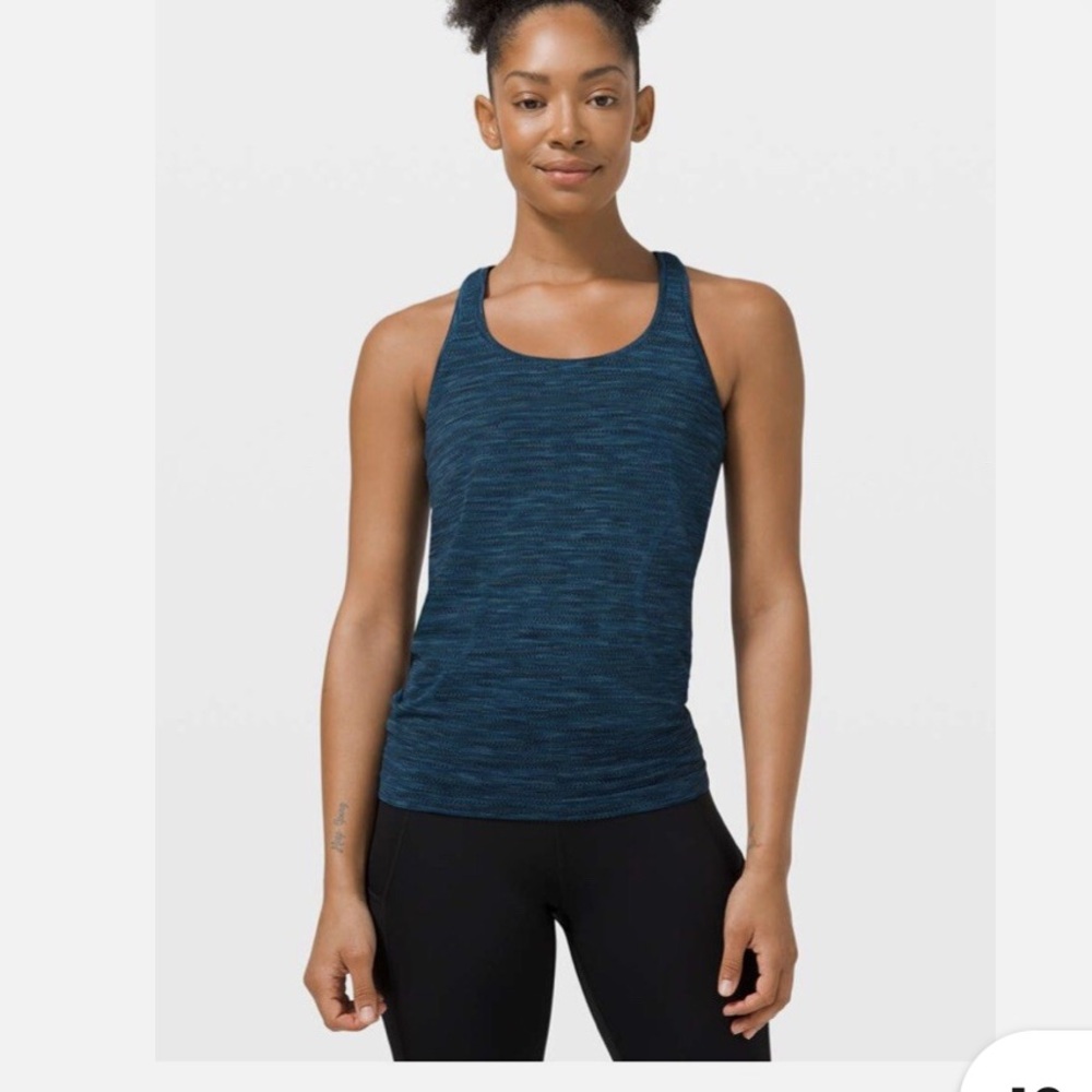 Lululemon Swiftly Tech Racerback 2.0 Tank Top Sz 6 Prism Stride Turquoise Tide